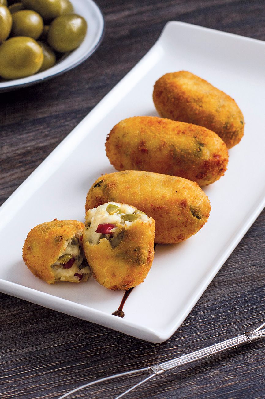 Croquetas de jamon y&nbsp;aceitunas